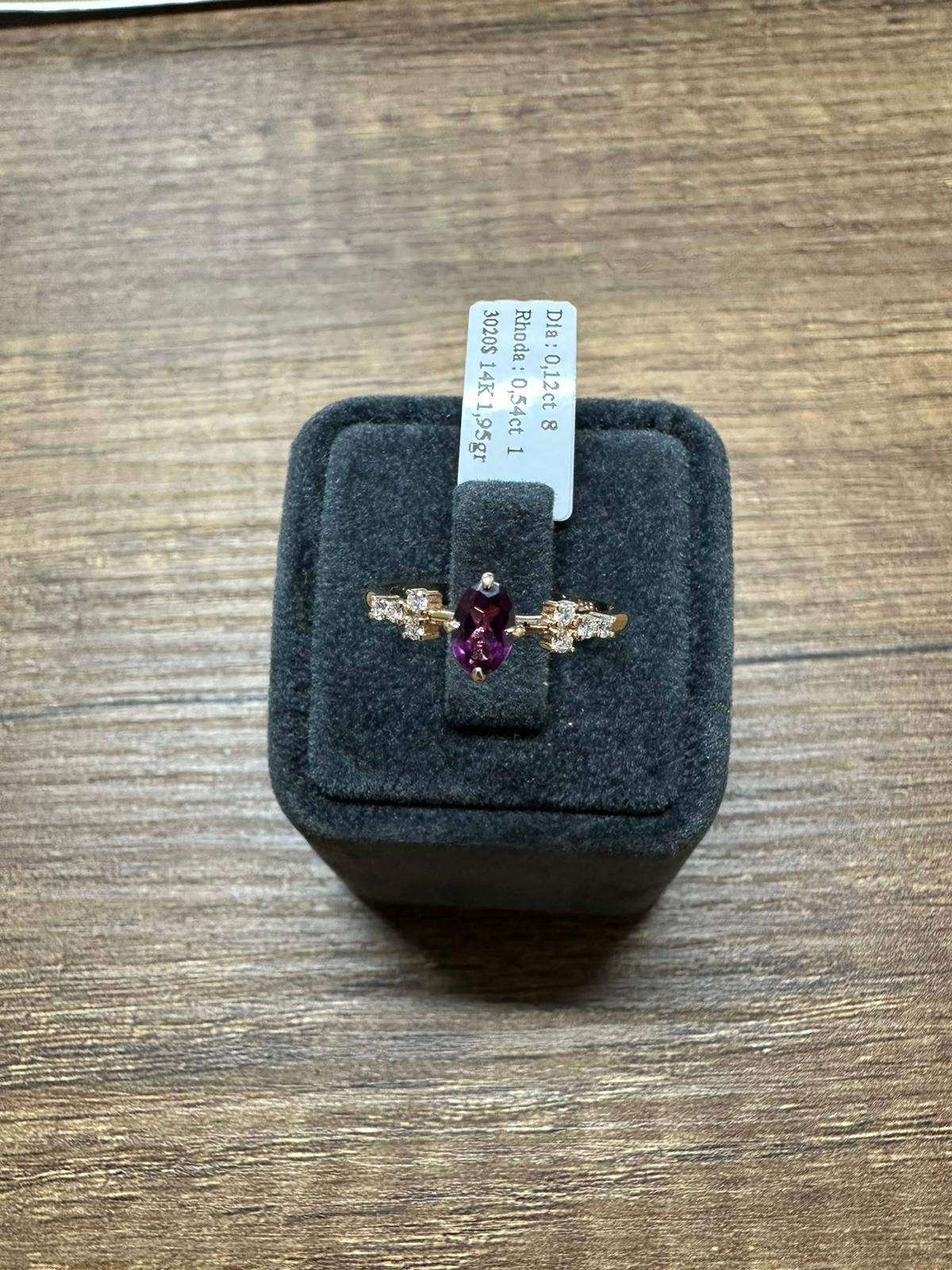 Renkli Taşlı Pırlanta Yüzük