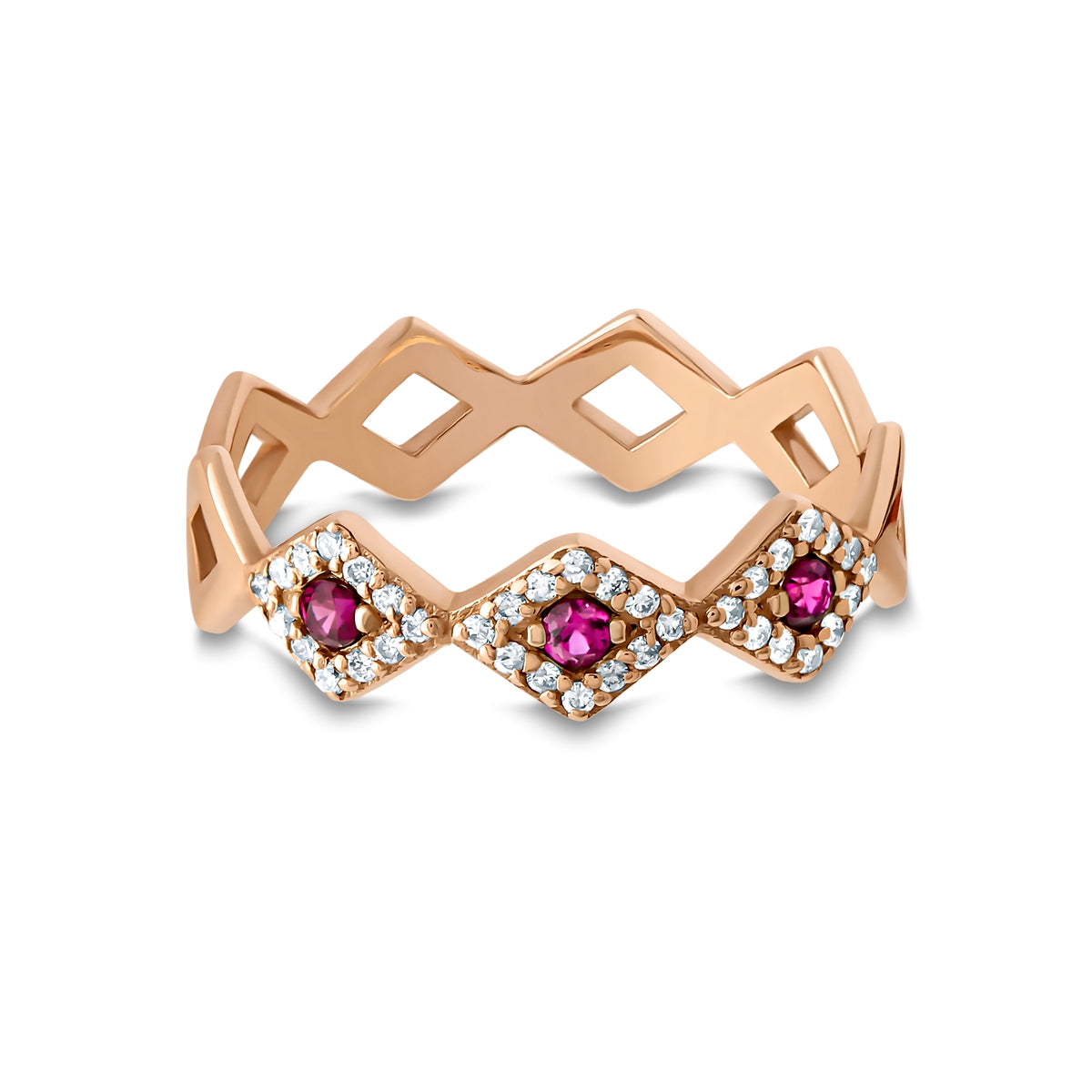 Renkli Taşlı Pırlanta Yüzük