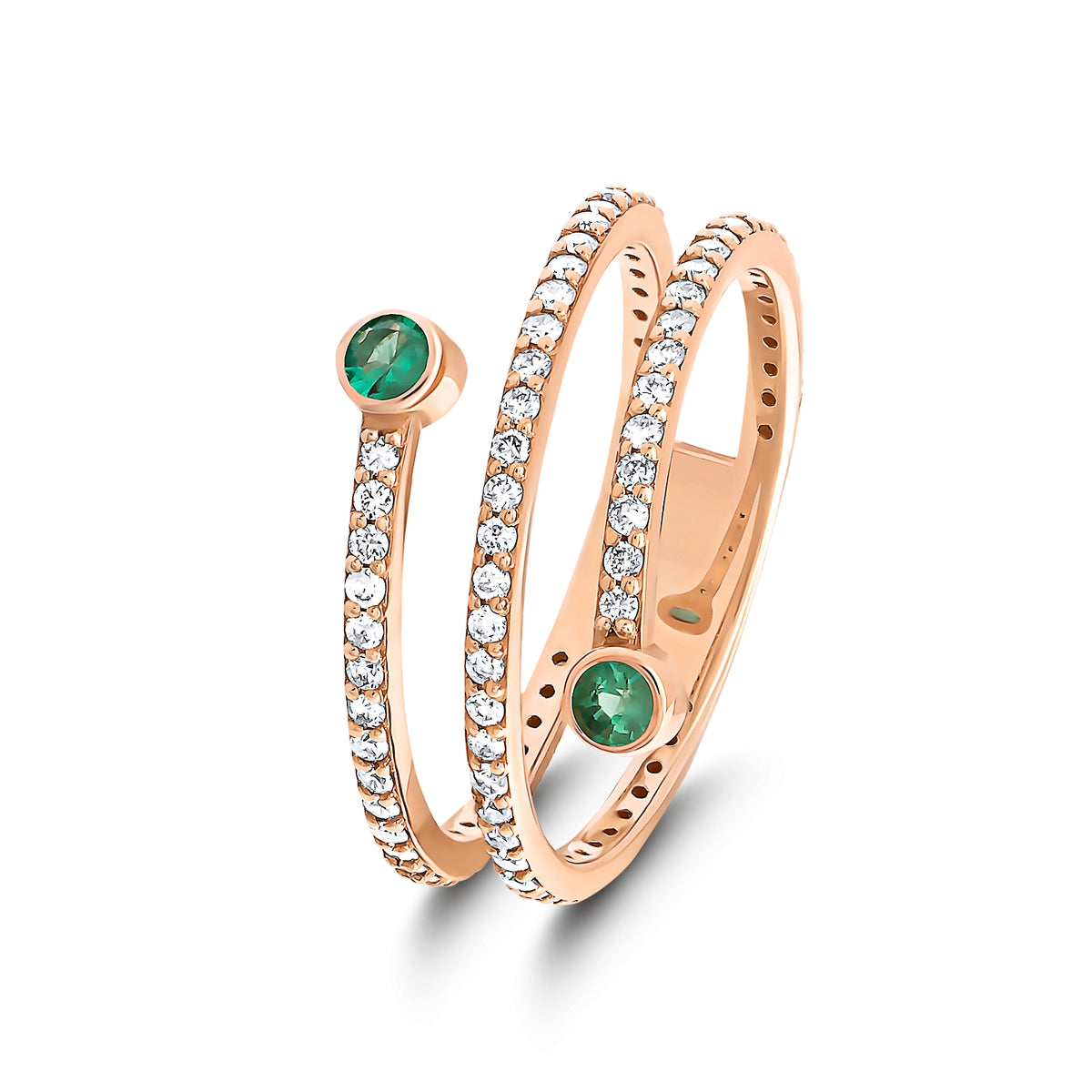 Renkli Taşlı Pırlanta Yüzük