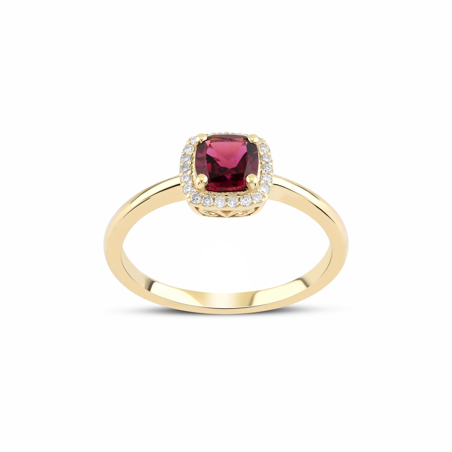 Renkli Taşlı Pırlanta Yüzük